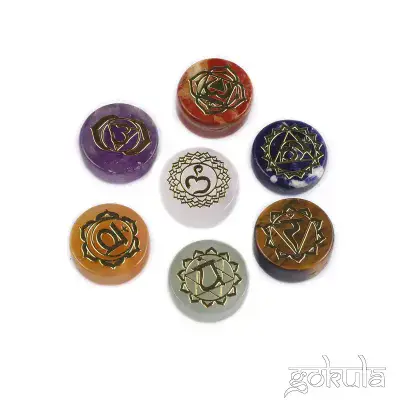 7 Chakra Gemstone Set 7pcs – Natural Crystal Stones for Meditation & Décor