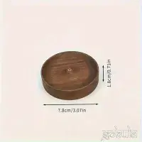 7.8cm Natural Wood Circular Incense Burner – Stick  Holder for Home & Meditation