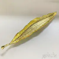 Bodhi Leaf Incense Holder – Gold Metal Burner Decoration for Sticks & Cones