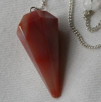Carnelian Crystal Gemstone Dowsing Pendulum