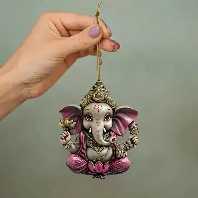 Classic Ganesha Acrylic Car Ornament - 2D Flat