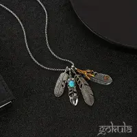 Feather Eagle Claw Pendant Necklace – Unique Symbolic Jewelry for Men & Women