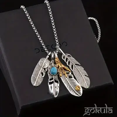 Feather Eagle Claw Pendant Necklace – Unique Symbolic Jewelry for Men & Women