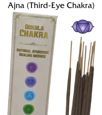 Gokula Chakra – Ayurvedic Incense Sticks – Ajna (Third-Eye Chakra) – 20g