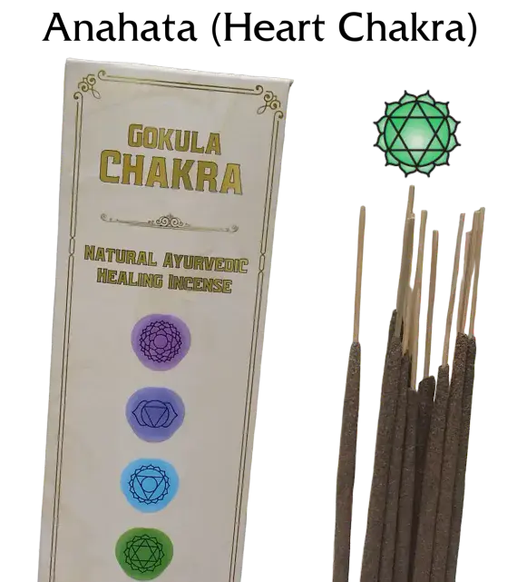 Gokula Chakra – Ayurvedic Incense Sticks – Anahata (Heart Chakra) – 20g
