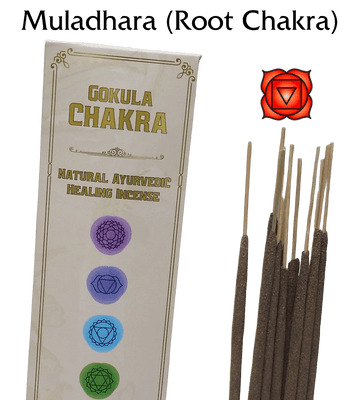 Gokula Chakra – Ayurvedic Incense Sticks – Muladhara (Root Chakra) – 20g