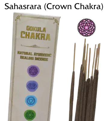 Gokula Chakra – Ayurvedic Incense Sticks – Sahasrara (Crown Chakra) – 20g