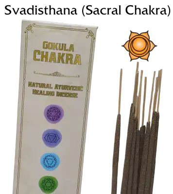 Gokula Chakra – Ayurvedic Incense Sticks – Svadisthana (Sacral Chakra) – 20g
