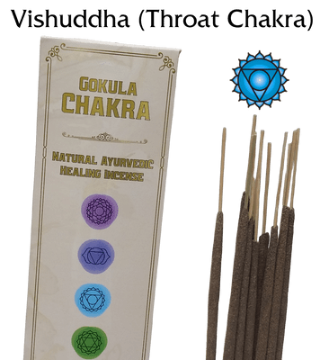 Gokula Chakra – Ayurvedic Incense Sticks – Vishuddha (Throat Chakra) – 20g