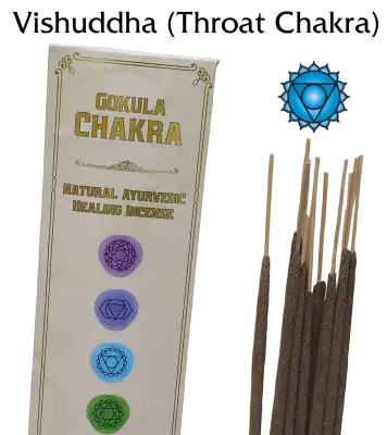 Gokula Chakra – Ayurvedic Incense Sticks – Vishuddha (Throat Chakra) – 20g