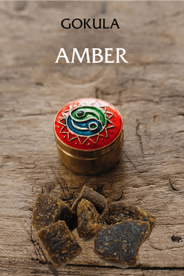 Gokula Natural Solid Perfume - Amber - 4gm