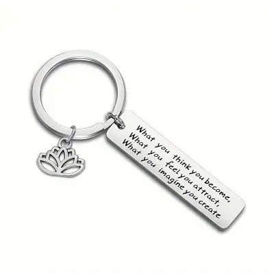 Inspirational Buddhist Quote Keychain