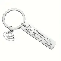 Inspirational Lotus Yoga Gift Keychain