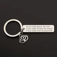 Inspirational Lotus Yoga Gift Keychain