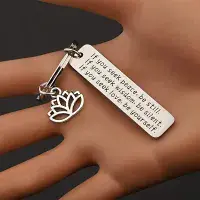 Inspirational Lotus Yoga Gift Keychain