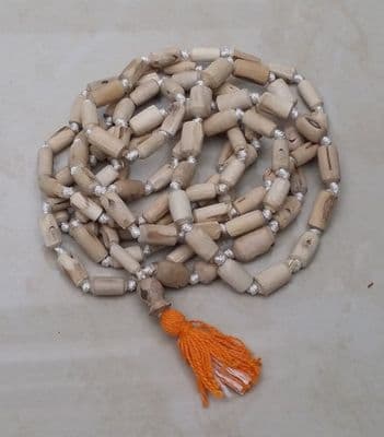 Japa Beads - Tulsi. [Medium Size- Barrell Style]