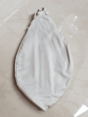 Large Cotton Strong Bead Bag - Dark Cream
