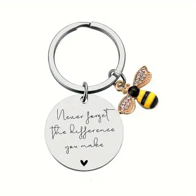 Little Bee Inspirational Keychain
