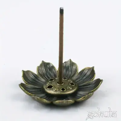 Mini Incense Holder Alloy Lotus Flower Incense Holder