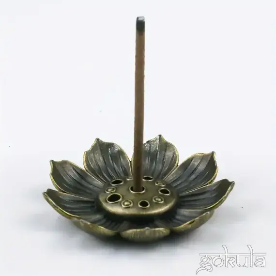 Mini Incense Holder Alloy Lotus Flower Incense Holder