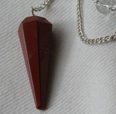 Red Jasper Crystal Gemstone Dowsing Pendulum