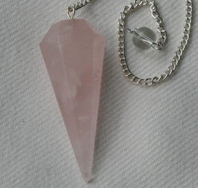 Rose Quartz Crystal Gemstone Dowsing Pendulum