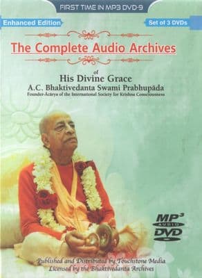 Srila Prabhupada MP3 Audio Library -- Now on 3 DVDs!