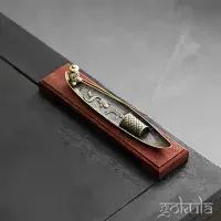 Vintage Metal Fisherman Incense Holder – Decorative Stick Burner