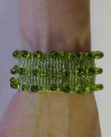 Vintage Retro Womens Bohemian Glass Beaded Bracelet