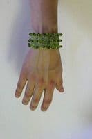Vintage Retro Womens Bohemian Glass Beaded Bracelet