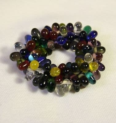 Vintage Retro Womens Bohemian Glass Beaded Bracelet.