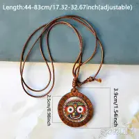 Wooden Lord Jagannath Pendant Necklace – Handcrafted Bohemian Glass Inlay