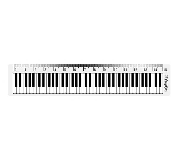 15cm Keyboard Ruler - Plastic Keyboard Ruler | musical gifts online