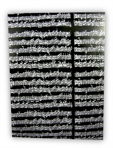 3 Sheets of Black Bach Wrapping Paper