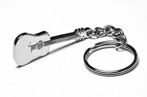 Acoustic Guitar Keyring by Gifticuffs - Guitar Gift | musical gifts online