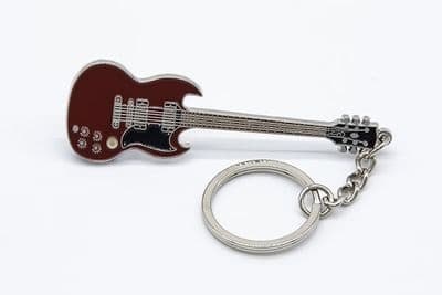 Angus Young (AC/DC) Replica Guitar Metal Keyring by GC