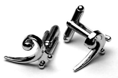 Bass Clef Cufflinks by Gifticuffs