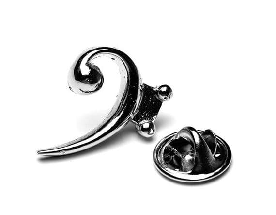 Bass Clef Lapel Pin - Music Lapel Pin | musical gifts online