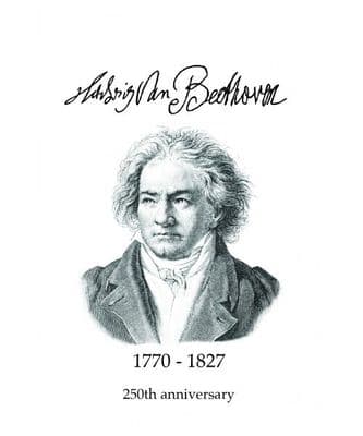 Beethoven 250th Anniversary Greetings Card by MGC
