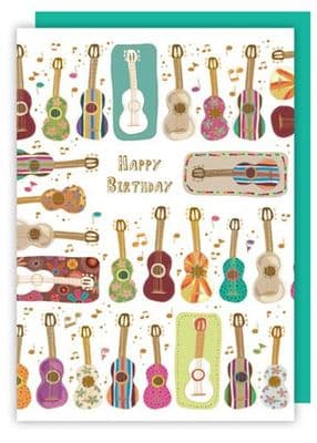 Birthday Card - Acoustic & Classical Guitars by Quire