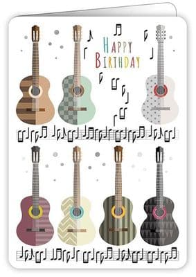 Birthday Card - Acoustic Guitars by Quire