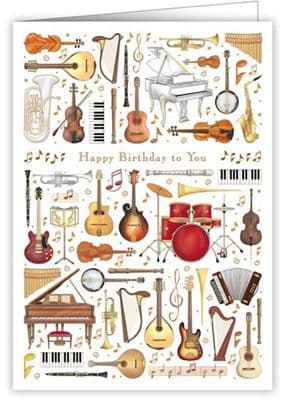 Birthday Card - Musical Instrument 2 by Quire