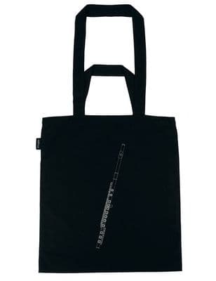 Black Flute Tote Bag by AGR