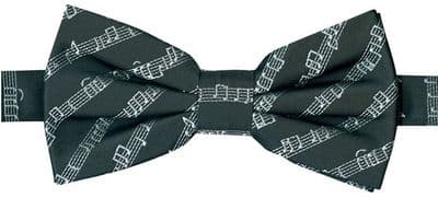 Black Manuscript Bow Tie in Micro Fibre