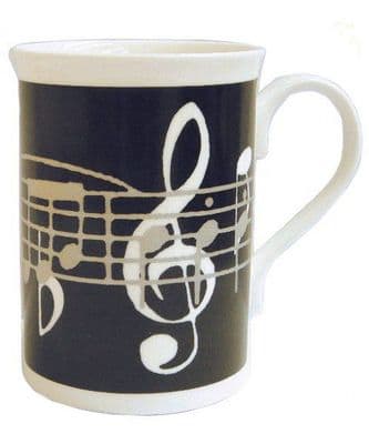 Black Music Notes Mug by MGC