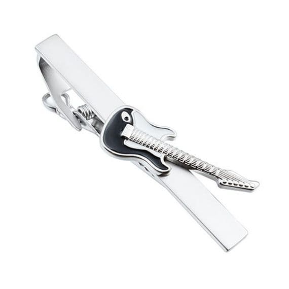 Black & White Guitar Tie Bar by Onyx Art | musical gifts online
