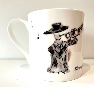 Blow Your Own Trumpet China Mug by CL