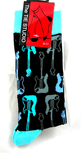Blue Guitar Socks by Tie Studio