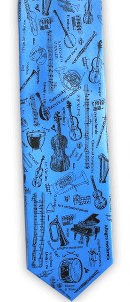Blue Instrumental Tie by Tie Studio
