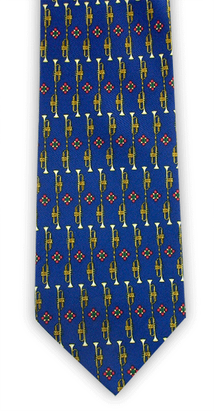 Blue Trumpet Tie by Tie Studio